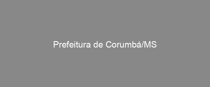 Provas Anteriores Prefeitura de Corumbá/MS